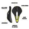 Piago Asiento Gel Deportivo Bicicleta MTB Ruta Prostático Ligero (Amarillo)