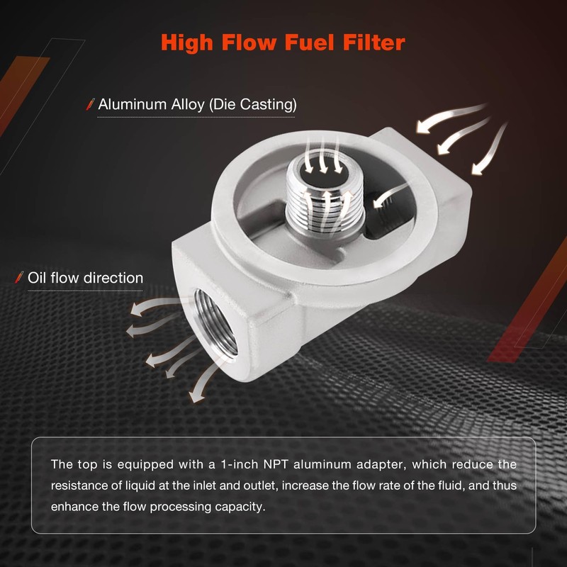 1 Inch NPT Fuel Tank Filter Kit, High Flow 25