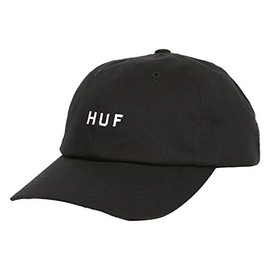 Huff CV 6PANEL Cap ESSENTIALS OG LOGO/TT Men's Women's Hat, Brand, Street Fashion, Unisex, Black 1