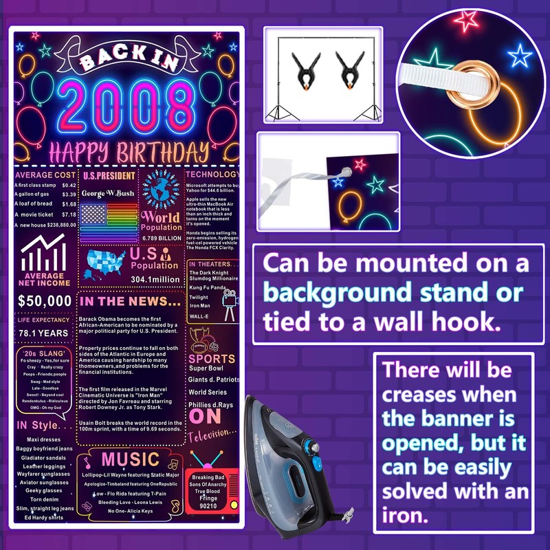 Bn-NhBackIn-17 - Bandera de feliz cumpleaños