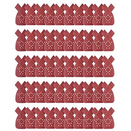 S SATC Mouse Sander Pads 50 PCS Mouse Detail Sander Sandpaper with Extra 3 Tips 60/80/120/150/220 Grits Assortment Mouse Sandpaper 5-1/4" x 3-3/4" 12 Holes