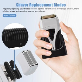 Xspeedonline Precision Foil Shaver Blades 2 Sets - Replacement Compatible for Andis TS1, FXFS2, Compatible for Wahl 5 Star Vanish