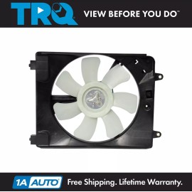TRQ AC A/C Condenser Cooling Fan & Motor Assembly for 06-11 Honda Civic 1.8L