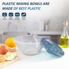 ANGIX 30cm Clear Plastic Kitchen Mixing Bowl, Serving Bowl |