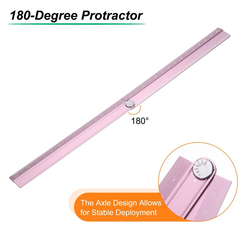 sourcing map 2pcs Folding Straight Ruler 30cm Metric Aluminum Alloy