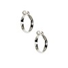 Anne Klein Classics Silver-Tone Clip Hoop Earrings