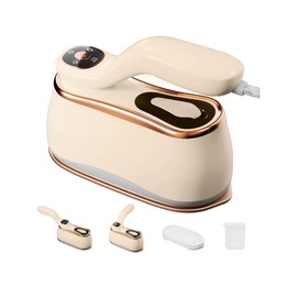 Mitdir Portable Clothes Steamer 175x80mm Ceramic Glaze Panel Iron LCD 220ml Water Tank 1200W&15s Fast Heat Up 4-speed Steamer for Clothes of all Fabrics Dry&Wet Iron for Home Travel Business Trip