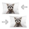 NIBABA Cushion Covers Cute Cute Funny Raccoon Decorative Pillow Covers