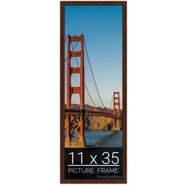wallsthatspeak 11x35 Mocha Walnut Picture Frame for Puzzles Posters Photos or Artwork