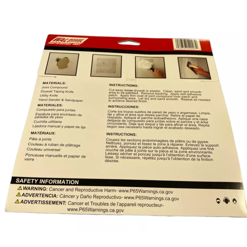 WALLBOARD WAL BOARD TOOLS 8" X 8"/ REPAIR PATCH DRYWALL/
