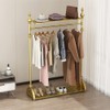Clothing Rack Gold, Industrial Clothes Rack for hanging Clothes with