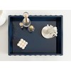 Kate and Laurel Lissi Decorative Rectangle Tray with Wavy Design,