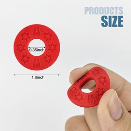 4 Pairs Guitar Strap Locks, Strap Blocks for Secure Guitar Protection, Easy to Use Strap Locks for Guitars and Bass (Red)