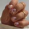 Spring Press on Nails Short Square Fake Nails Nude Nails