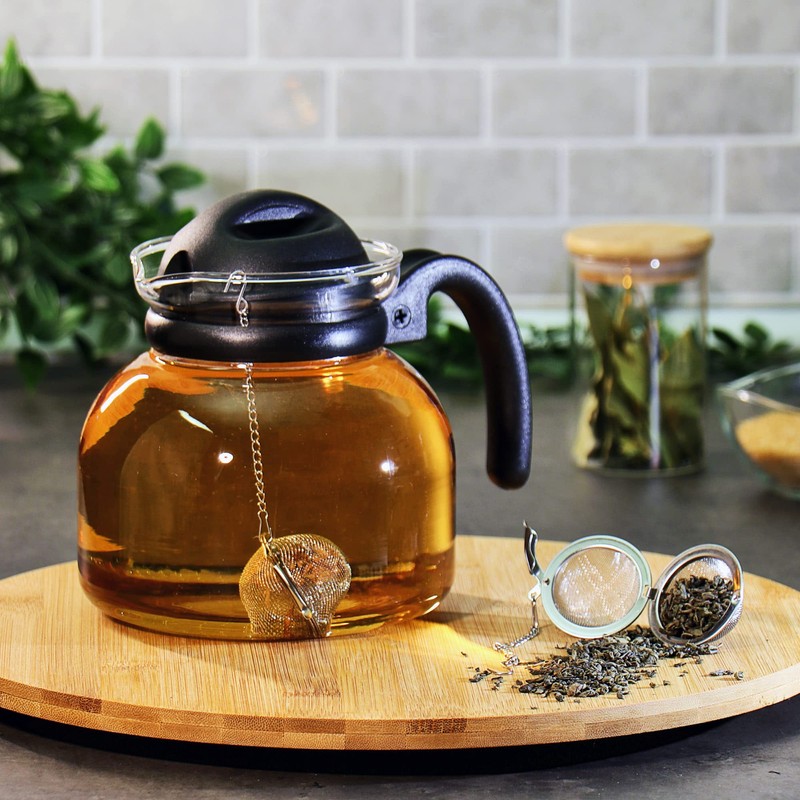 com-four® 2 x Tea Strainer Made of 304 Stainless Steel,