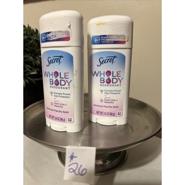 Secret 2PK Secret Whole Body Stick Aluminum Free Deodorant Fresh Lilac & Waterlily 2.4o