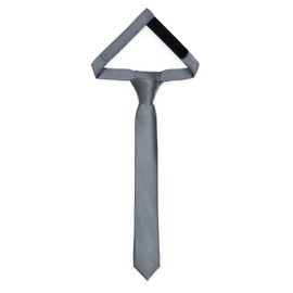 Ladeheid Children's Tie for Boys - Elegant Shiny Look, Pre-Tied with a Velcro Fastening, Perfect for Special Occasions - Stylish Tie Size 31 cm x 4 cm TKS, graphite