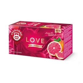Teekanne LOVE Pink Grapefruit White Hibiscus Fruit Flavored Tea Infusion with Hibiscus and White Hibiscus 20 Teabags