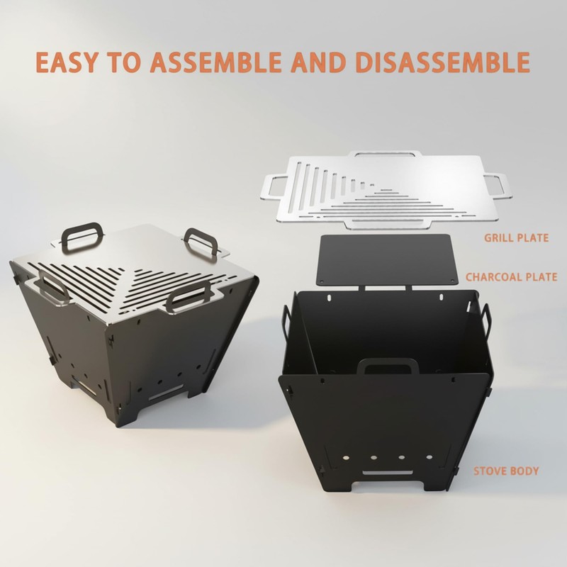 ONLYFIRE OUTDOOR LIVING 2 IN 1 BBQ Charcoal Grill &