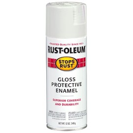 12 Oz White Stops Rust Protective Enamel Spray Paint Gloss [Set of 6]
