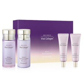 ISA KNOX Age Focus - Juego de cuidado de la piel con colágeno vital (14.54 onzas líquidas), cuidado de la piel coreano para reafirmar, hidratar y nutrir. con colágeno de bajo peso molecular y vitaminas esenciales.