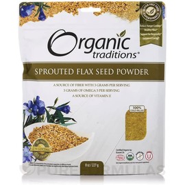 Sprouted Flax Golden Organic Traditions 8 oz Bag