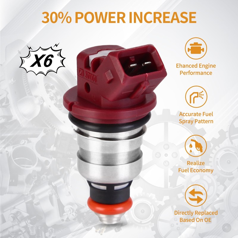 AISHAN 6PCS Fuel Injectors 1 Hole Compatible with Mercury Mariner