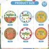 LADVCORP 60 Pcs Friend Street Birthday Paper Plates 7" Disposable