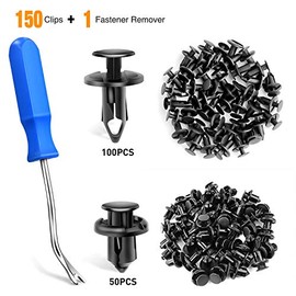 GOOACC 150 pcs Push Type Bumper Fasteners Rivet Clipsï¼2 Sizes Universal Auto Clips & Fastener for Bumper Fender Clips Replacement Fastener Removal Tool Included
