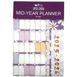 2025 2026 Large Academic Mid Year Wall Planner Calendar A1 Size 840 x 600mm (Tropical)