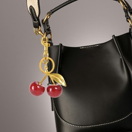 Luyseyha Cherry Keychain Bag Charms, Cute Cherry Charm Charms, Cherry Accessories, Keychain Accessories, Kawaii Gifts for Girls Women, Red