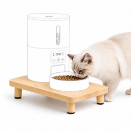 Elevated Cat Food Stand, Ergonomic Neck & Spine Care Cat Food Table Station