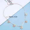 TseenYi Butterfly Necklace Choker Punk Tennis Chain Butterfly Choker Gold