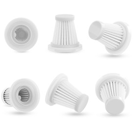 RABIGALA Staubsauger Filter Ersatzteile, 6 St1ck waschbare HEPA-Filter,Ersatzfilter f1r kabellosen Mini-Handstaubsauger, f1r Rabigala Akku Handstaubsauger,Rabigala Handstaubsauger