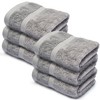 Makooz Luxurious Bamboo Face Flannels Pack of 6-700 GSM Thick