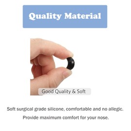 UPIONIC Eyeglasses Silicone Nose Pads,Adhesive Eyeglass Nose Pads,Anti-Slip Soft Nosepads for Eyeglass Glasses Sunglasses,2.5mm (Black, 5 Pairs)