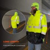 Ergodyne GloWear 8386 High Visibility Reflective Outer Rain Shell Jacket,