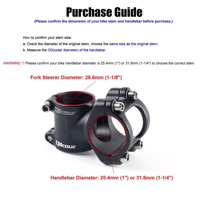 7 Degree Bike Stem Short Bicycle Stem 35mm Handlebar Riser