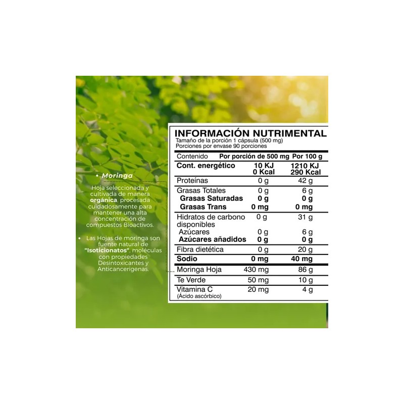 Suplemento Alimenticio Vitam. C Moringa Té Verde Biosuple