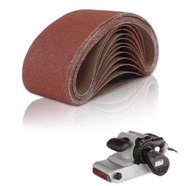 Idota Pack of 15 Sanding Belts 75 x 533 mm, Sanding Belt Set 3 x 80/120/150/240/400 Grit Compatible with Belt Sanders, Sanding Belts for Sanding, Filing, Sharpening and Rust Removal of
