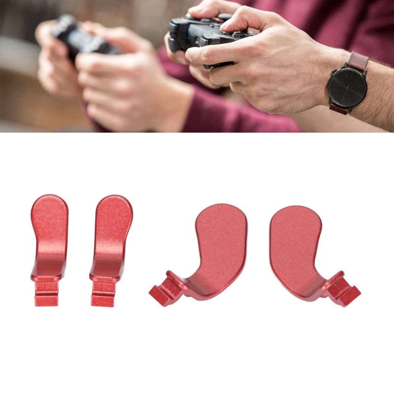 Controller Paddles, 4 Pieces Red Metal Stainless Steel Paddles Hair
