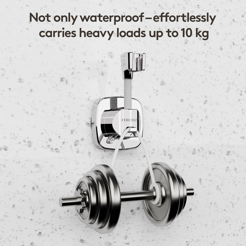 FERCOSEN 360° Rotatable Shower Head Holder with Suction Cup, 10