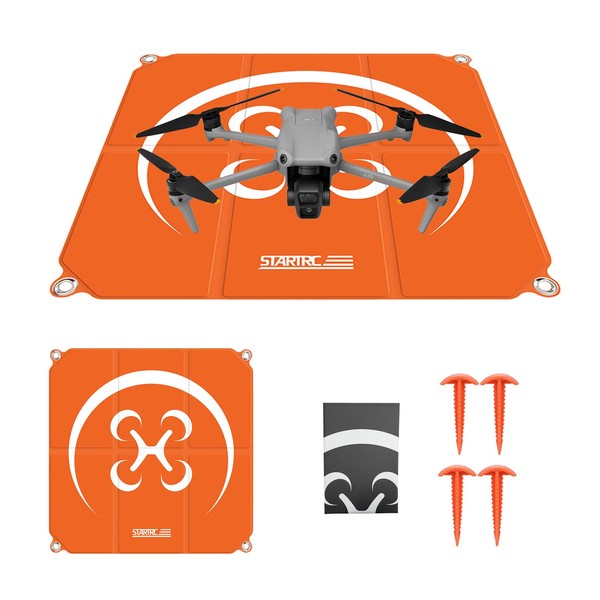Drone Landing Pad for Mini 4 Pro, Universal Fast-Foldable Landing Pad Waterproof Helipad for DJI Mini 4 Pro/DJI Air 3/ Mini 3 / Mini 3 Pro/Mini 2 /Mavic 3/Holy Stone/DJI FPV/DJI Avata Drone (22 inch)