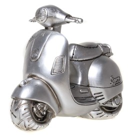 Udo Schmidt 89236 Money Box Scooter Antique Silver Piggy Bank
