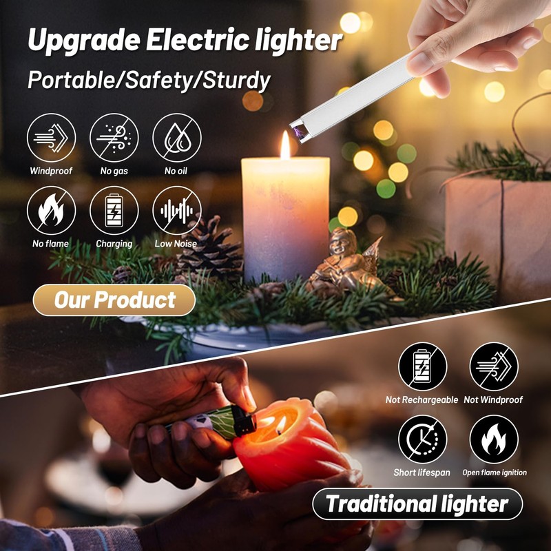 VEHHE Plasma Lighter, USB Type C Electric Lighters Rechargeable with