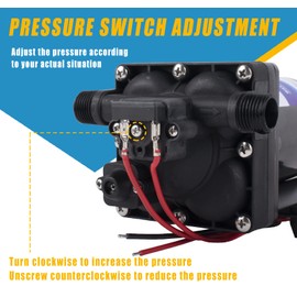 BOINE 4008-101-E65 12V Diaphragm Pump Water Pump 12V DC 3.0GPM 55PSI Water Diaphragm Pressure Pump, Self-Priming Pump Compatible with RVs, Ships, Yachts, and Boats