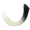 Ombre Dreadlocks Extensions Single Ended 15 Strands/Pack Black to White