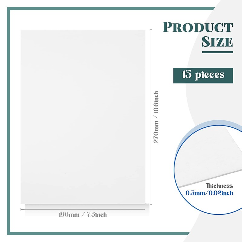 Teling 7.5 x 10.5 Inch Comic Book Boards Fabric Backing