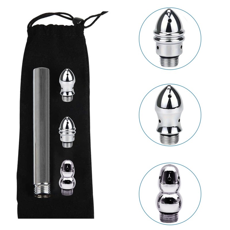 Aluminium Shower Set Shower Wash System, 3-Piece Aluminium Enema Set