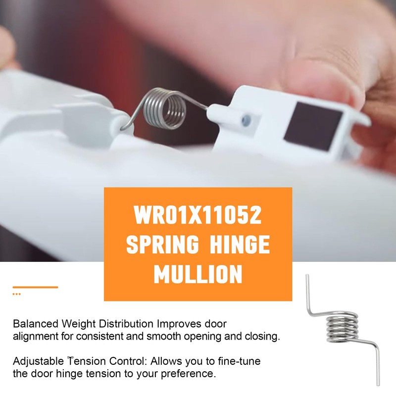 WR01X11052 Fridge Door Spring Hinge Mullion Fits for GE Refrigerator